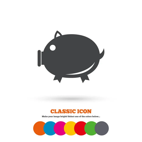 Piggy sign icon. — Stock Vector