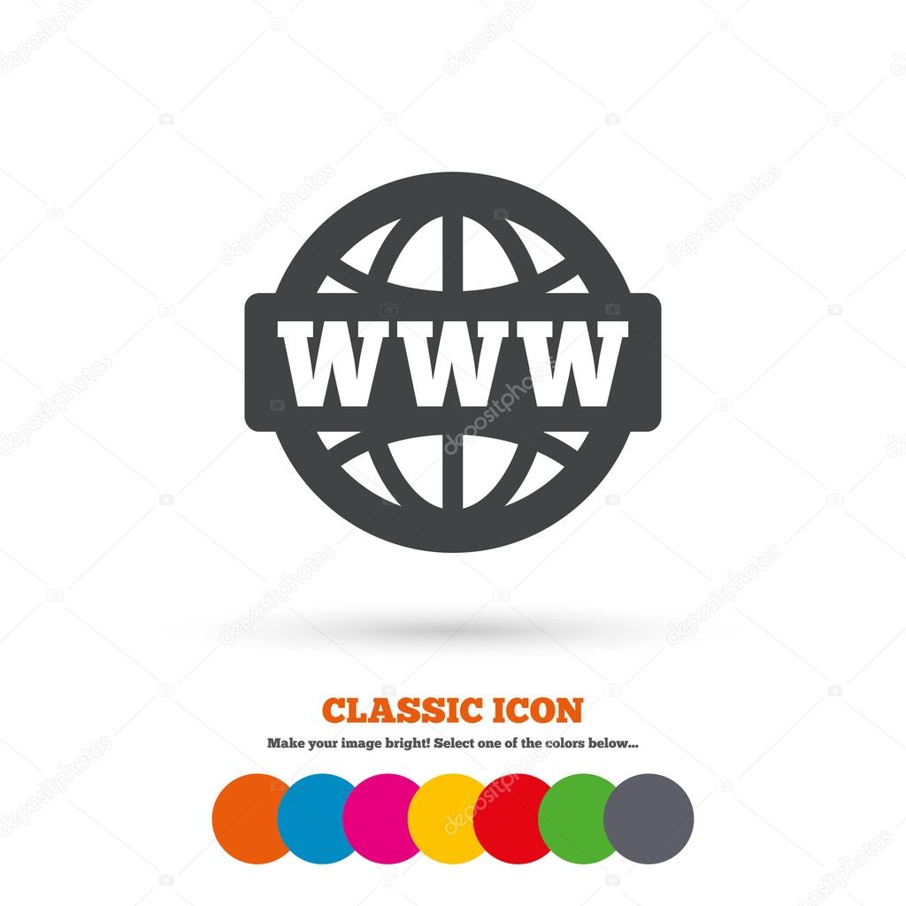 WWW sign icon.