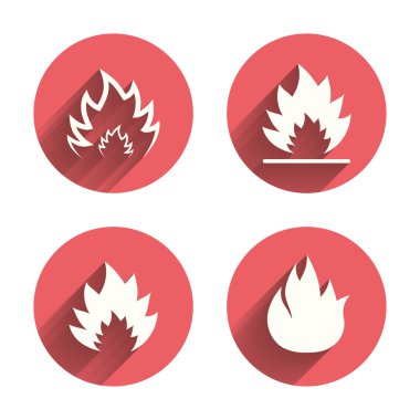 Yangın alev simgeler.