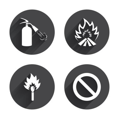 Yangın alev simgeler.