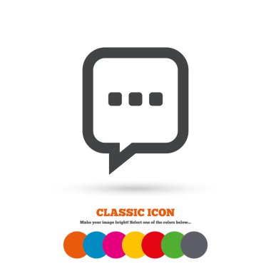 sohbet işareti simgesi.