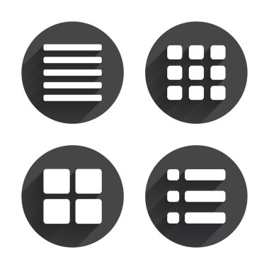 liste menü simgeleri.