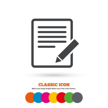 Belge işareti simgesi Düzenle.