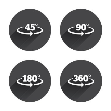 Açısal derece simgeleri.