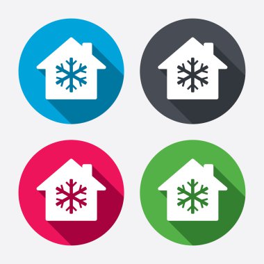 Air conditioning indoors icons