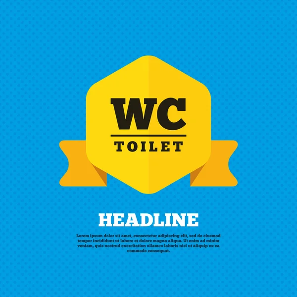 WC Toilet teken pictogram — Stockvector