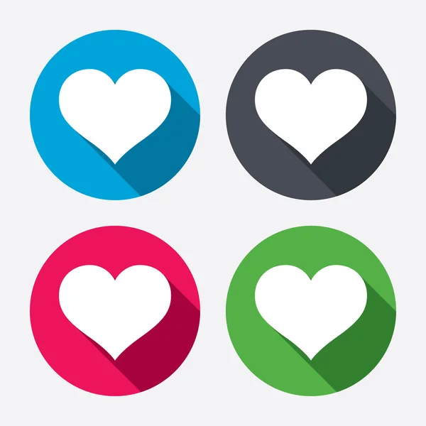 Love icons. Heart sign symbols. — Stock Vector