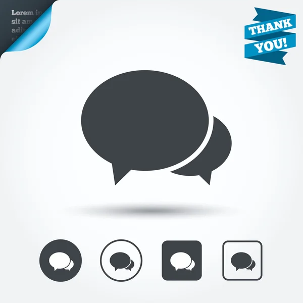 Speech bubbles icons — Stock Vector