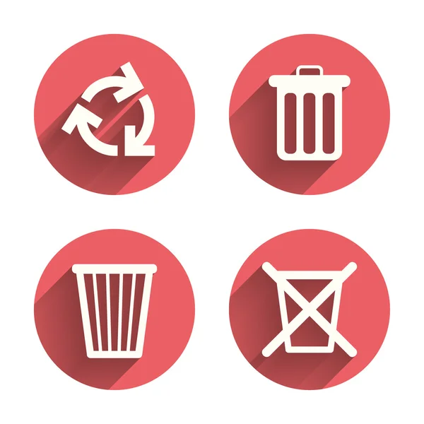 Recycle bin icons. — Stock Vector