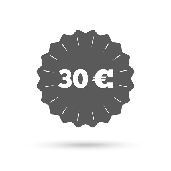 30 Euro signo icono . — Archivo Imágenes Vectoriales