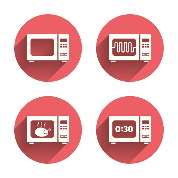 Microwave oven icons. — Stock Vector