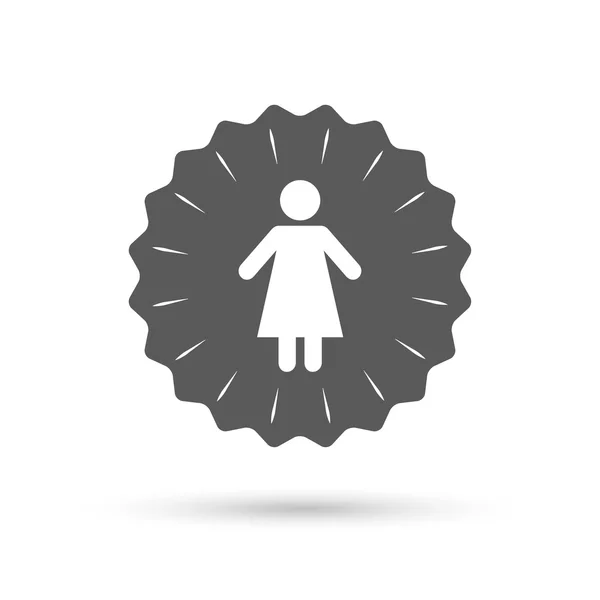 Female sign icon. — Stock Vector