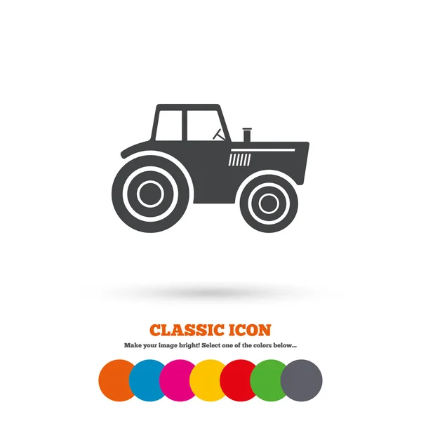 Tractor signo icono . — Vector de stock