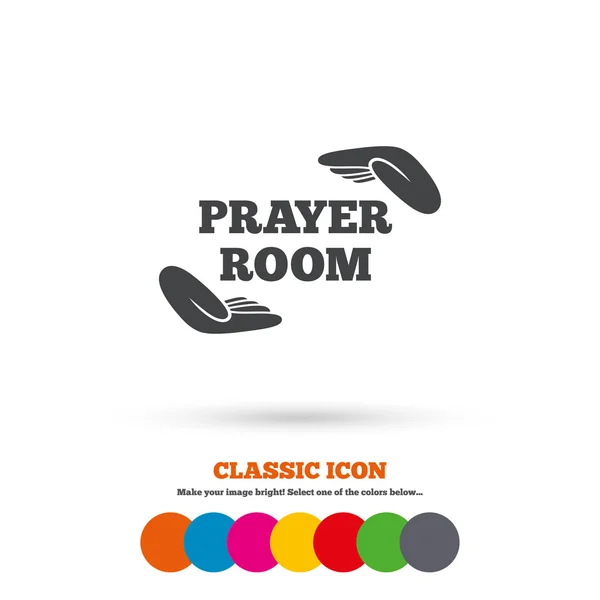 Prayer room sign icon.