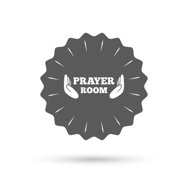Prayer room sign icon.