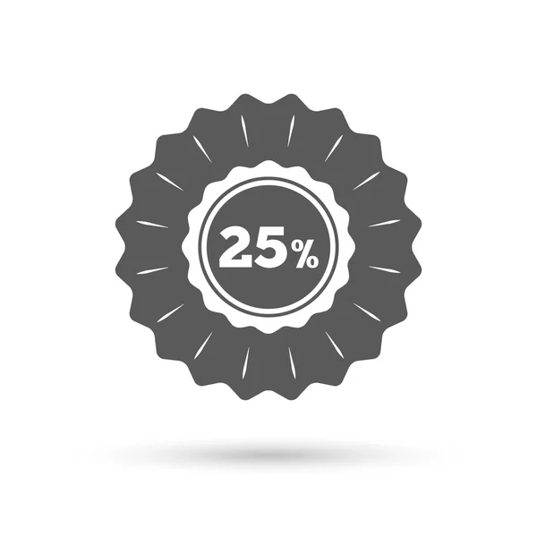 25 percentenkorting teken — Stockvector