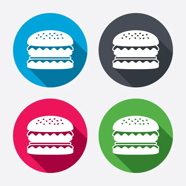 Icônes de hamburger. Burger symboles alimentaires . — Image vectorielle