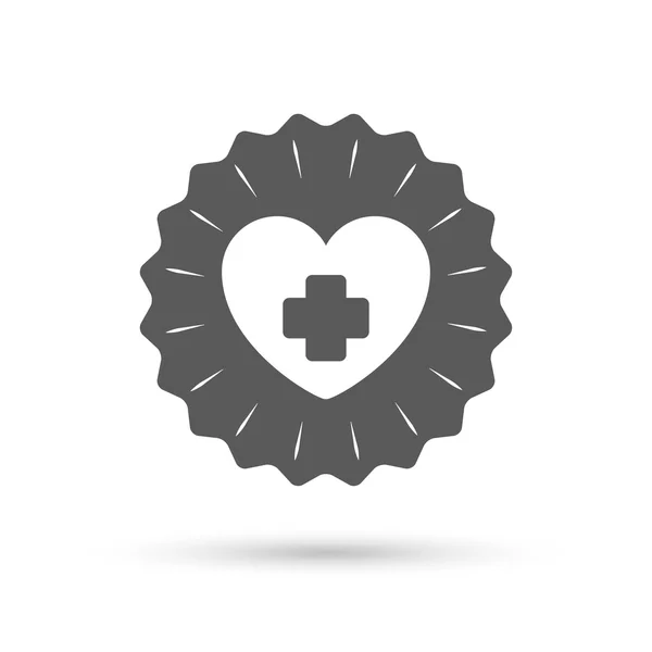 Signo cardíaco médico icono . — Vector de stock