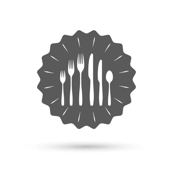 Dessertgabel, Messer, Teelöffel. — Stockvektor
