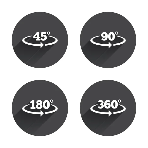Angle degrees icons. — Stock Illustration Angle degrees icons. Royalty Free Stock Vectors