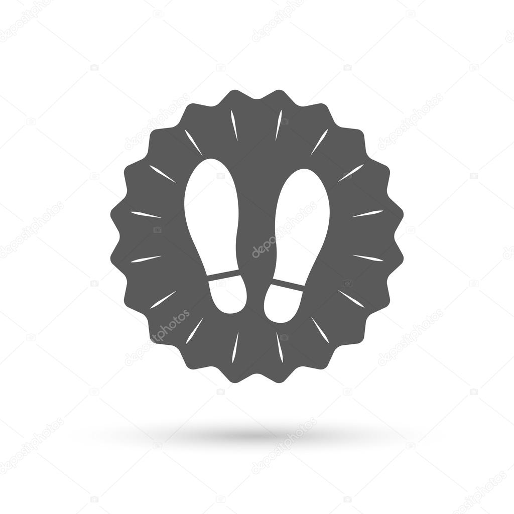 Imprint shoes sign icon.