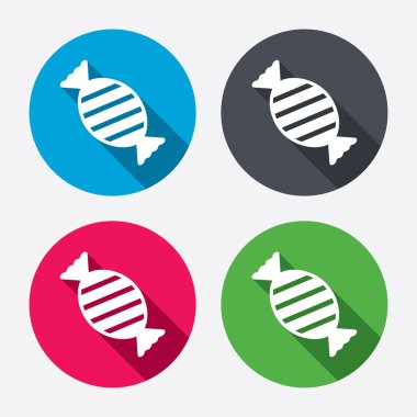 Candy icons. Sweet food signs.