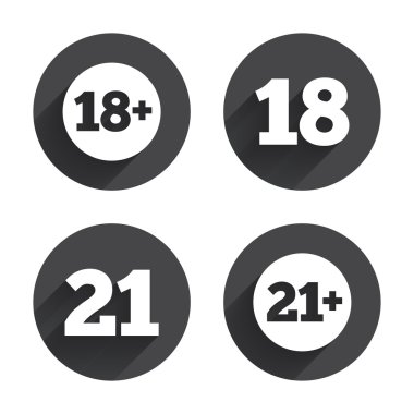 Yetişkin içerik simgeleri.