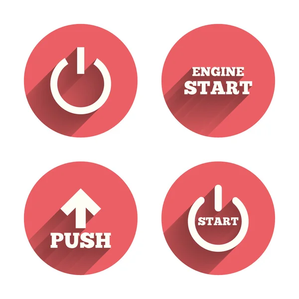 Start engine button Royalty Free Vector Image - VectorStock