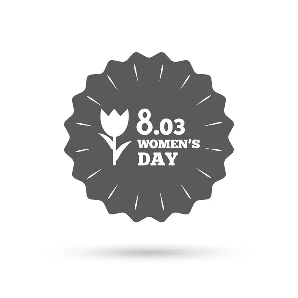 8 March Women's Day sign — Stock Vector