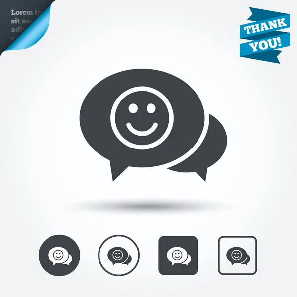 Chat Smile icons — Stock Vector