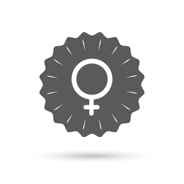 Female sign icon. — Stock Vector