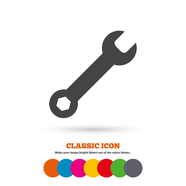 Wrench key sign icon. — Stock Vector