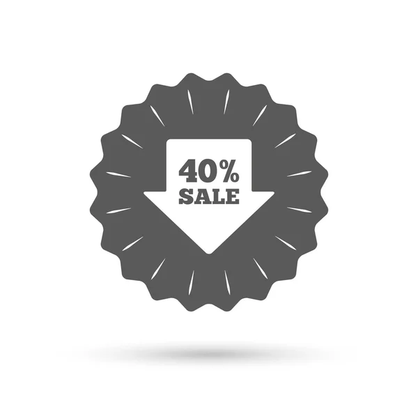 40 percent sale arrow — Stock Vector