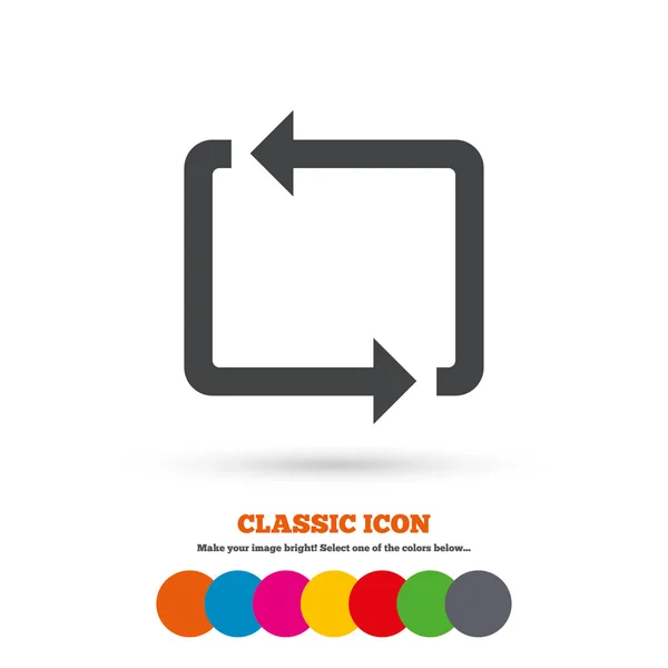 Ripeti l'icona. Simbolo loop . — Vettoriale Stock