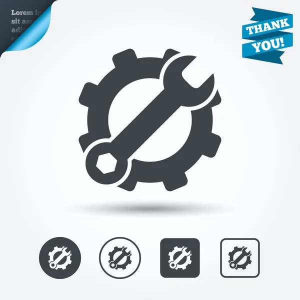 Service icon. Wrench key — ストックベクタ