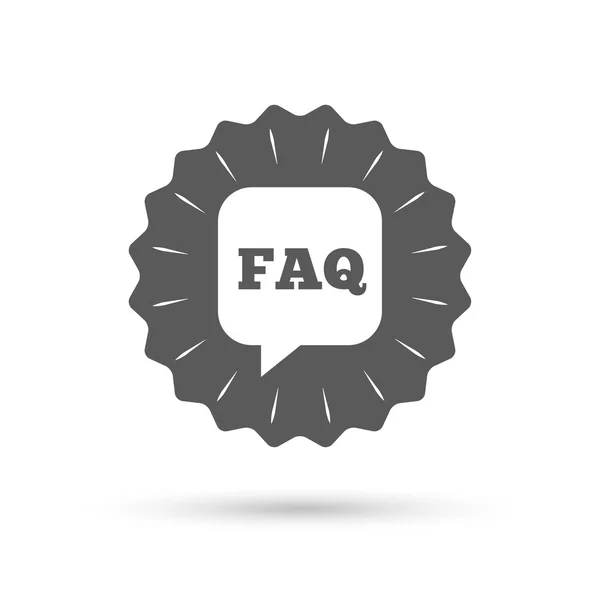 Informatiepictogram teken FAQ. — Stockvector