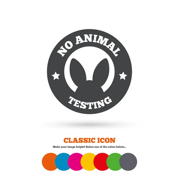 No animals testing sign — Stock Vector