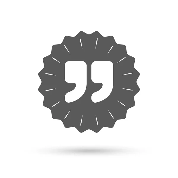 Quote sign icon. — Stock Vector