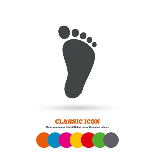 Child footprint sign icon. — Stock Vector