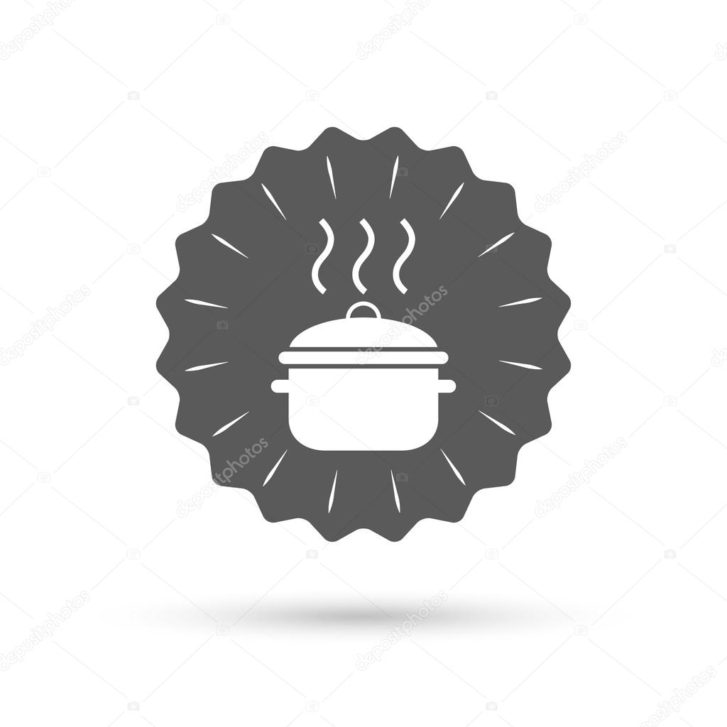 Cooking pan sign icon.
