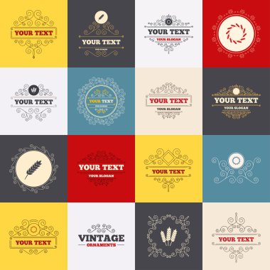 Tarım simgeler. gluten ücretsiz simgeler.