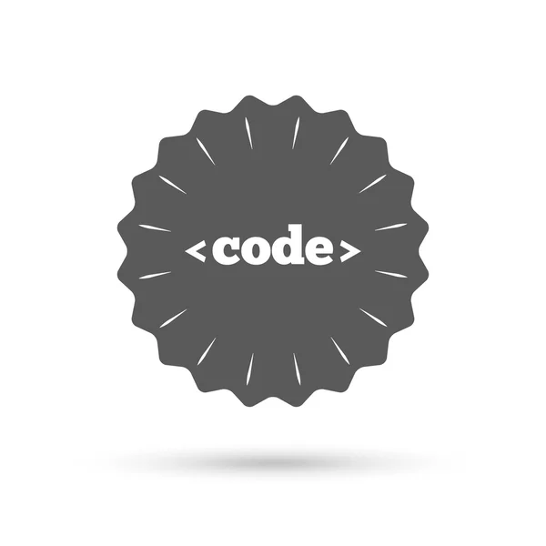 Code sign icon. — Stock Vector
