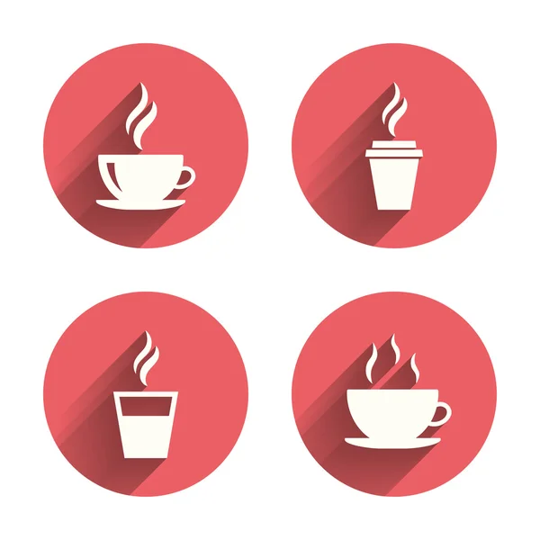 Koffie beker pictogrammen — Stockvector