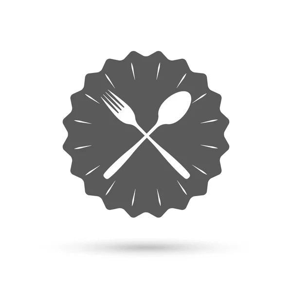 Eten teken pictogram. — Stockvector