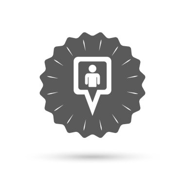 Harita işaretçi kullanıcı işareti simgesi.