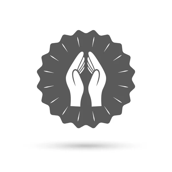 Pray hands sign icon. — Stock Vector