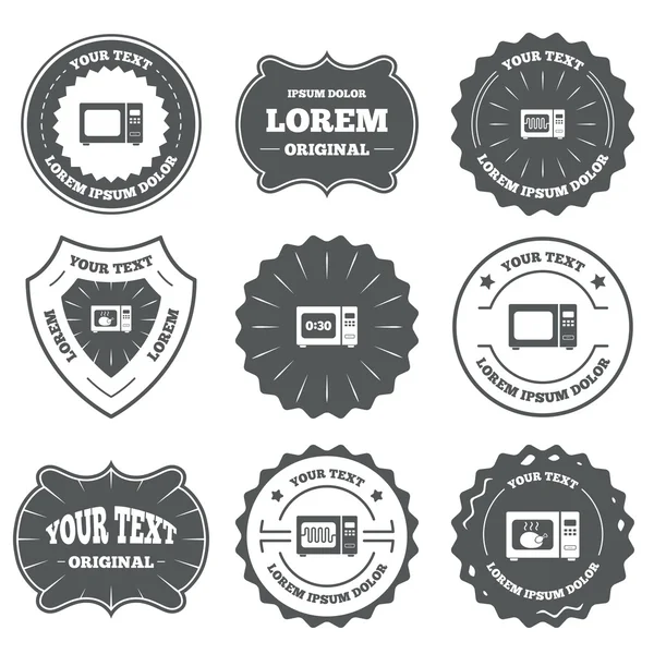 Magnetron oven pictogrammen. — Stockvector