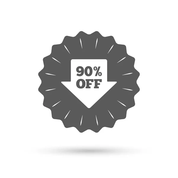 90 procent verkoop pijl tag — Stockvector