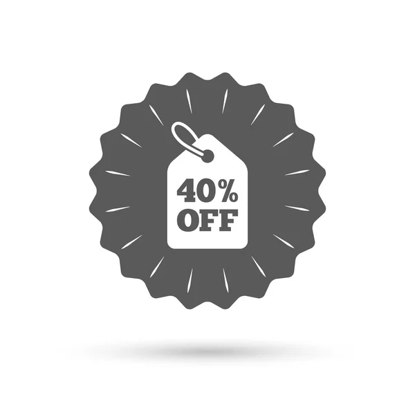 40 percent sale price tag — Stock Vector