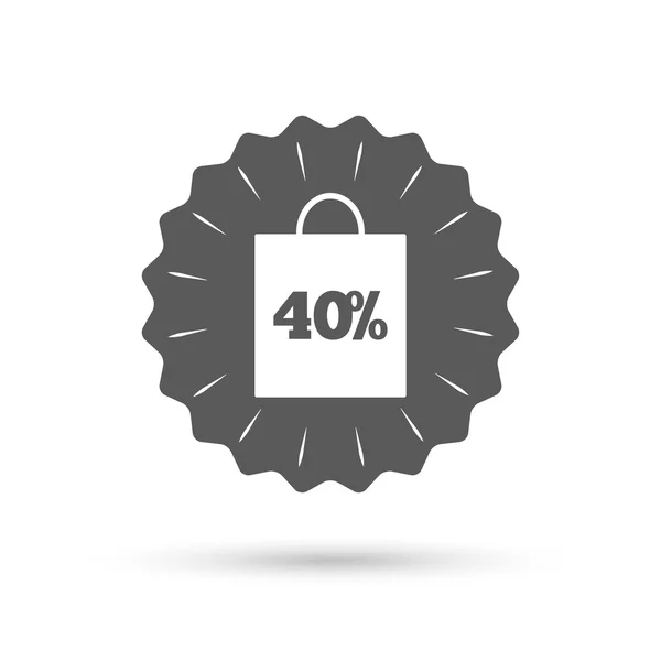 40 procent verkoop tas label — Stockvector